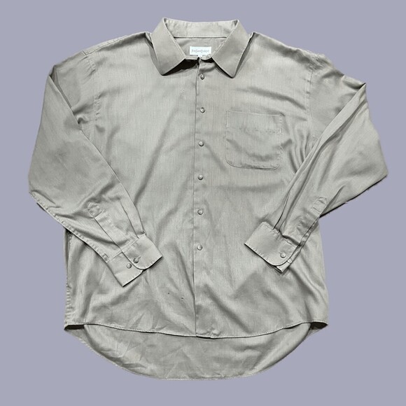 Yves Saint Laurent Casual Neutral Brown Button Down Shirt Y2K Men's Size 18 / XL - Picture 1 of 9